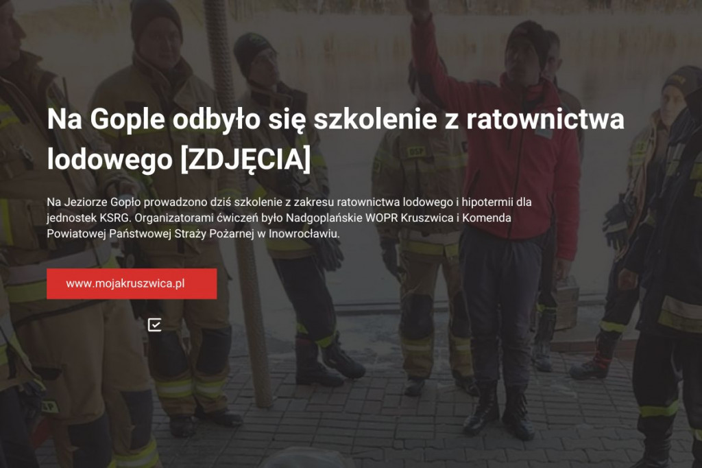 Na Gople odbyło się szkolenie z ratownictwa lodowego [ZDJĘCIA]