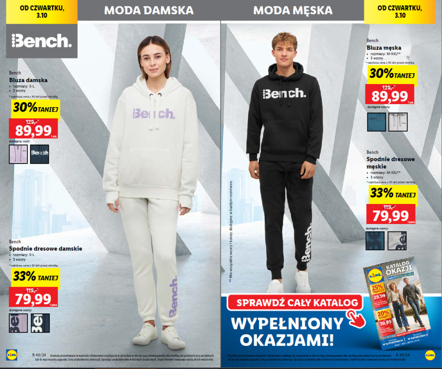 promocja Lidl – bluzy Bench