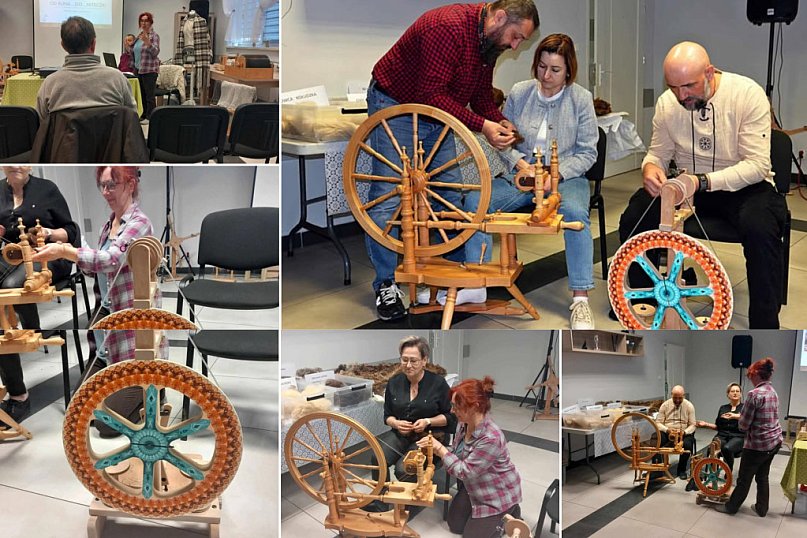 Pokaz obróbki runa owczego w Ołdrzychowie