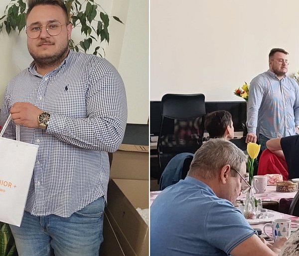 Wizyta przedstawiciela Fundacji "Złote Lata" w Dziennym Domu Senior+ w Janikowie-11101