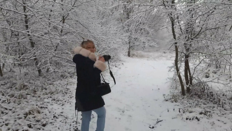 Janikowo chaszcze w zimowej scenerii